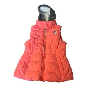 Women’s Hollister Coral Hooded Puffer Vest